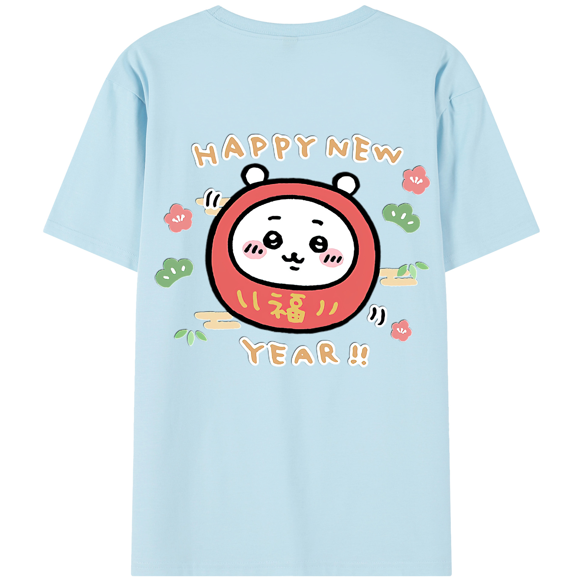 （画像用） ちいかわ ちいかわ Chii-kawa chiikawa 綿100％半袖Tシャツ（背面プリント）